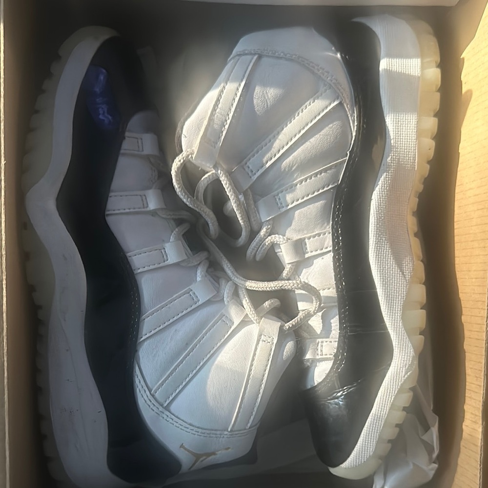 Jordan Kids White and Black Sneakers - $30